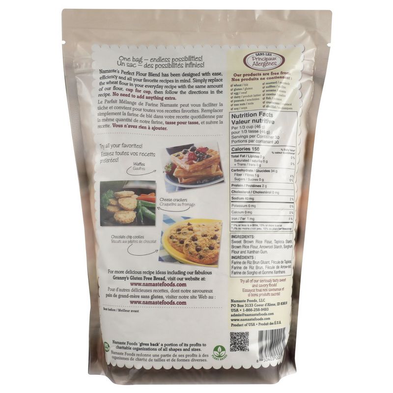 Namaste Foods Gluten Free Perfect Flour Blend- Case of 6/48 oz, 3 of 7