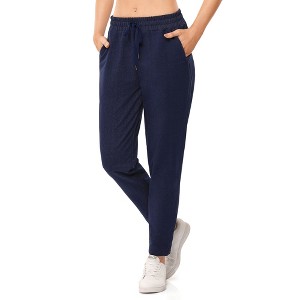 Clearlove Women Workout Sweatpants Cotton Jogger Ribber Splicing Lounge Sweat Pants - 1 of 4