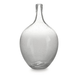 Signature Design by Ashley Kurthorne 9" Glass Vase, Clear Seeded Indoor/Outdoor - 1 of 4