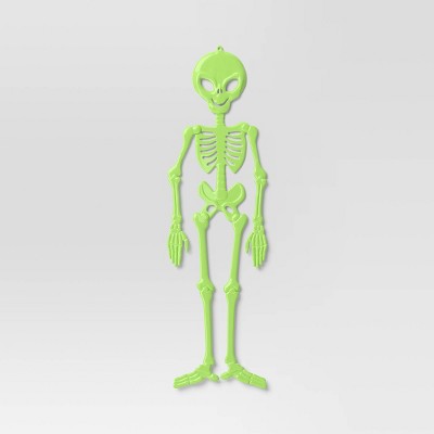 59" 3D Jointed Alien Skeleton Halloween Decorative Prop Green - Hyde and EEK! Boutique™