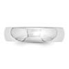Black Bow Jewelry 2.5mm to 6mm Platinum Standard Weight Polished Domed Comfort Fit Band - 3 of 4
