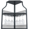 Corner Wine Bar Rack Cabinet with Detachable Wine Rack, Bar Cabinet with Glass Holder, Small Sideboard and Buffet Cabinet with Mesh Door - 4 of 4