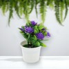 Unique Bargains Artificial Plants Pot Plastic 5.51"x4.72"x6.30" 1 Pcs - 2 of 4