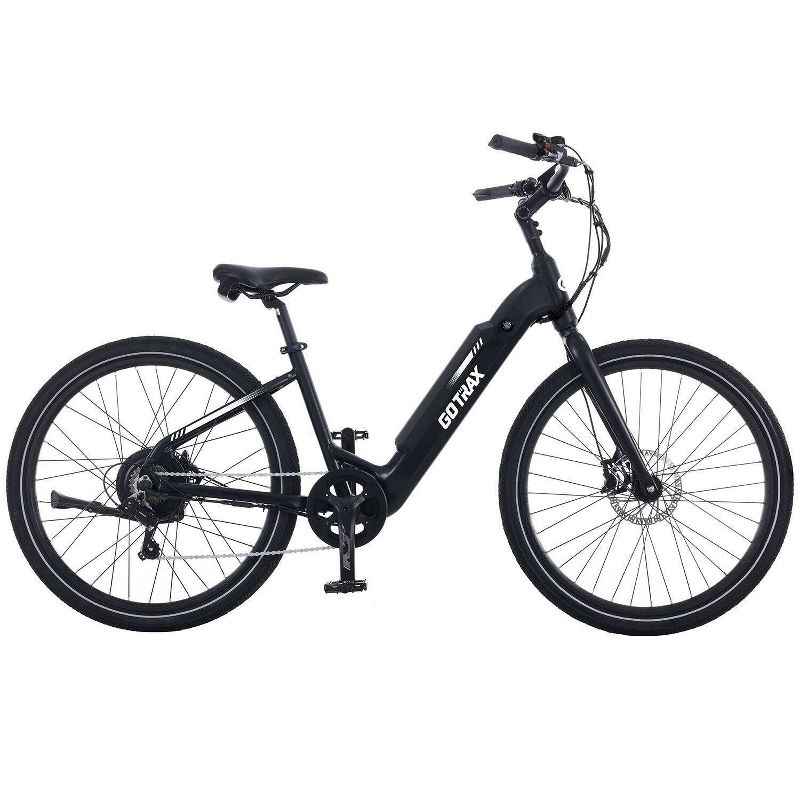 GOTRAX Adult ET10 27.5&#34; Step Through Electric Hybrid Bike - Black, 4 of 5
