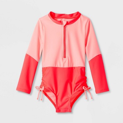 Toddler Girls' Colorblock One Piece Swimsuit - Cat & Jack™ Pink
