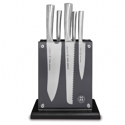 stainless steel knife block set