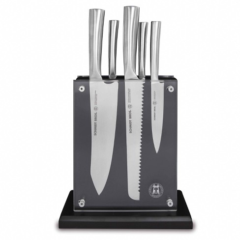 Schmidt Brothers Cutlery 6pc Stainless Steel Knife Block Set Target