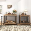 Wooden Indoor Dog Kennel Stylish Pet Crate with Iron Bars - 4 of 4