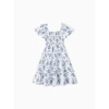 PATPAT Family Matching Sets Mommy and Me Floral Smocking Casual Dresses and Stripe Tee - 2 of 4