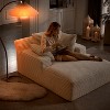 KWPZQEB 66 Inch Chaise Lounge Chair Indoor, Oversized Corduroy Upholstered Boneless Sofa Bed, Deep Seat Sleeper Couch Chairs for Living Room - 3 of 4