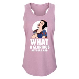 Women's - Disney Princess - Snow White Nap Graphic Racerback Tank - 1 of 4