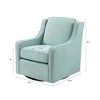CAVINAS Polyester Swivel Accent Chair with High Backrest and Metal Base,Upholstered Swivel Living Room Chairs,Reading Chairs for Living Room - 3 of 4