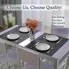 PiccoCasa   PVC Washable Heat-resistant Cross Woven PVC Non-slip Placemat Black 18" x 12" 6 Pcs - 2 of 4