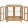 NicBex Bookcases for Living Room 4-tier 31.5" W Glass Display Cabinet Storage Bookcase Collectors Showcase with Flip-up Glass Doors for Office - 3 of 4