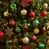 Nearly Natural Holiday Deluxe Shatterproof, 50 Count Christmas Tree Ornament Box Set, Re-Useable Container - 2 of 3
