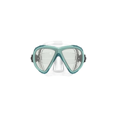 Speedo Adult Explorer Dive Mask - Teal/Clear/Gray: Polycarbonate & Silicone Materials
