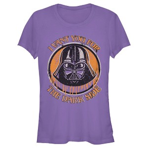 Juniors Womens Star Wars Halloween Vant You Vader T-Shirt - 1 of 4