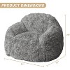 GustoWave Soft Fluffy Adult Bean Bag Chair with Armrest for Reading Living Room - 2 of 4