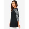 Jessica London Women's Plus Size Stretch Cotton Boatneck Tunic - 4 of 4