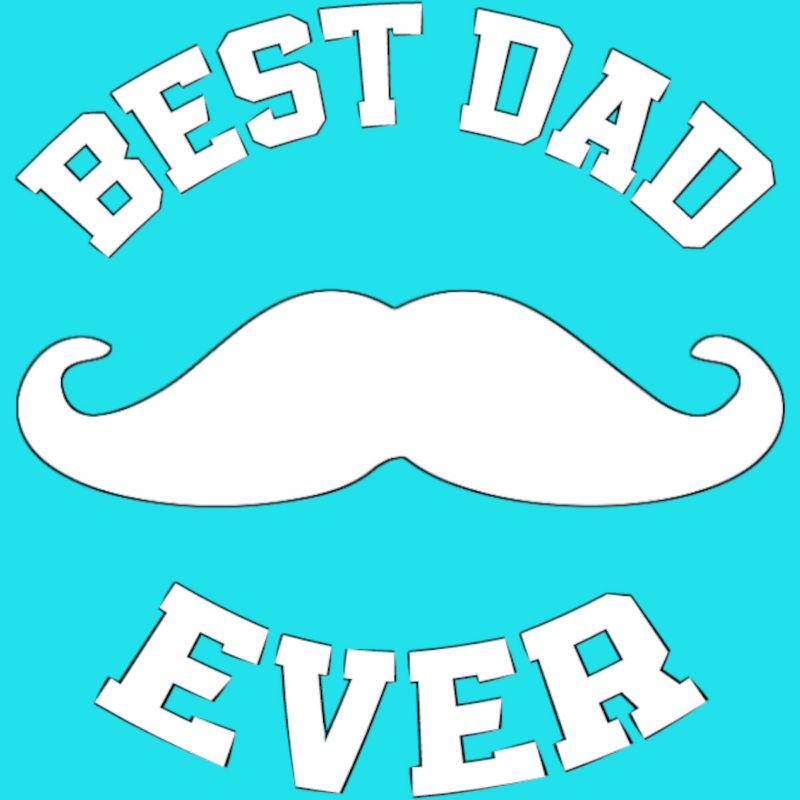 Men's Design By Humans Best Dad Ever Mustache By sukhendu12 T-Shirt, 2 of 3
