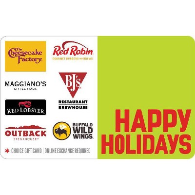 Happy Holidays Dining Gift Card $25