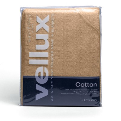 Full Tan Cotton Fleece Machine Washable Blanket