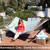 Sunnydaze Two-Person Quilted Fabric Hammock with Spreader Bars - 450 lb Weight Capacity - 4 of 4