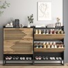 CIPACHO Slim Hidden Shoe Rack Organizer Narrow Entryway Shoe Cabinet 2 Flip Drawers Metal Leg - 4 of 4