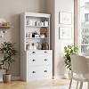 71" 3 Drawers Bookshelf, 3-Tier Shelves, Display Bookshelves Cabinet, Modern Storage Solution, for Bedroom, Living Room, Home, Office - 4 of 4