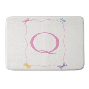 Deny Designs April Lane Art Simple Bow Monogram Memory Foam Bath Mat - 1 of 4