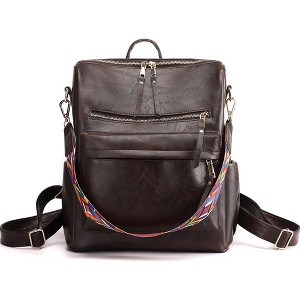 FURNIinspire Backpacks Backpack Travel Backpack, Laptop Backpack For Women, Convertible Ladies Fashion School Shoulder Bags, Brown, 5.5"*12.6"*13.4" - 1 of 4