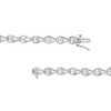 Haus of Brilliance Silver 1/10 Cttw Miracle-Set Diamond Pear Shape and Bezel Link Bracelet - 3 of 4