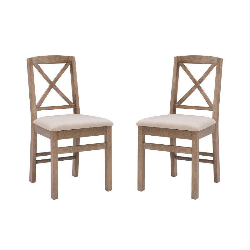 Set of 2 Triena X-Back Dining Chairs - Linon, 1 of 14