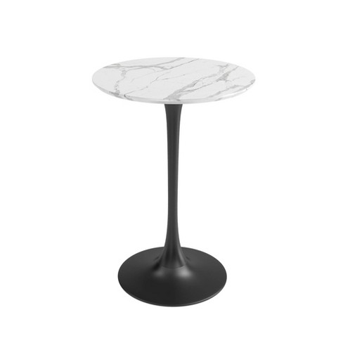 Kurv Counter Dining Table White Faux Marble/black - Jamesdar : Target