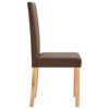 vidaXL Dining Chairs, 4 Pcs, Brown Fabric - 4 of 4