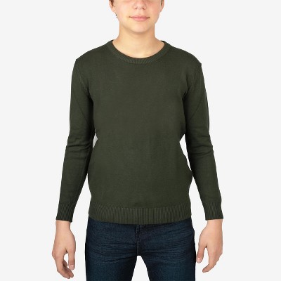 Boys olive green clearance sweater