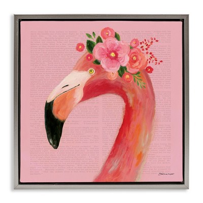 Stupell Industries Floral Flamingo Pink Portrait, 25" x 25"