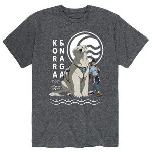 Men's - The Legend of Korra - Korra And Naga Short Sleeve Graphic T-Shirt - 1 of 4
