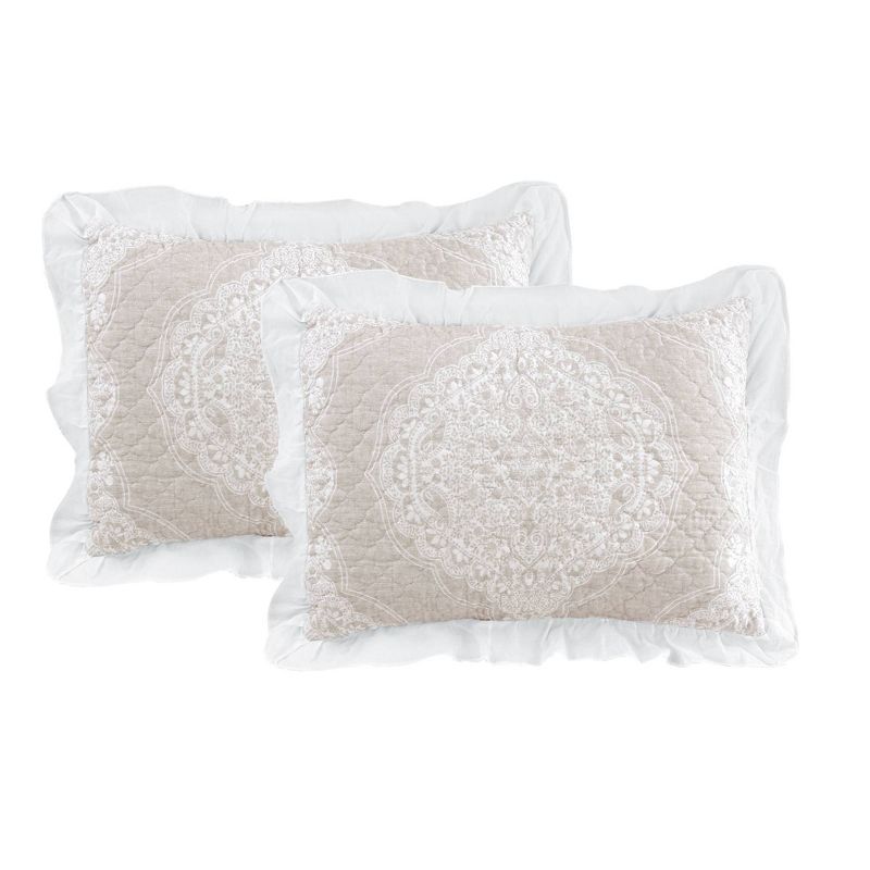 Lucianna Ruffle Edge Cotton Bedspread Set - Lush D&#233;cor, 3 of 8