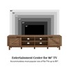 70" MDF Rustic Barndoor Open-Storage TV Stand with Shelves, Barn Doors, and Cord Management for Living Room and Bedroom - 4 of 4