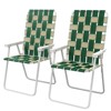VisioGear Outdoor Portable Chairs, 2-Piece Folding Camping Chairs, Portable Beach Chair for Outdoor, Green & Yellow, 22.5"*22.5"*37" - 2 of 4