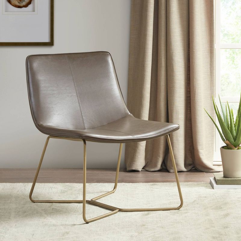 Calan Accent Chair Brown/Gold, 2 of 10