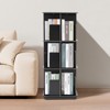 YIYIBYUS 360° Rotating Bookshelf 3 Tier Standing Bookcase Small Corner Bookcase Black - 2 of 4
