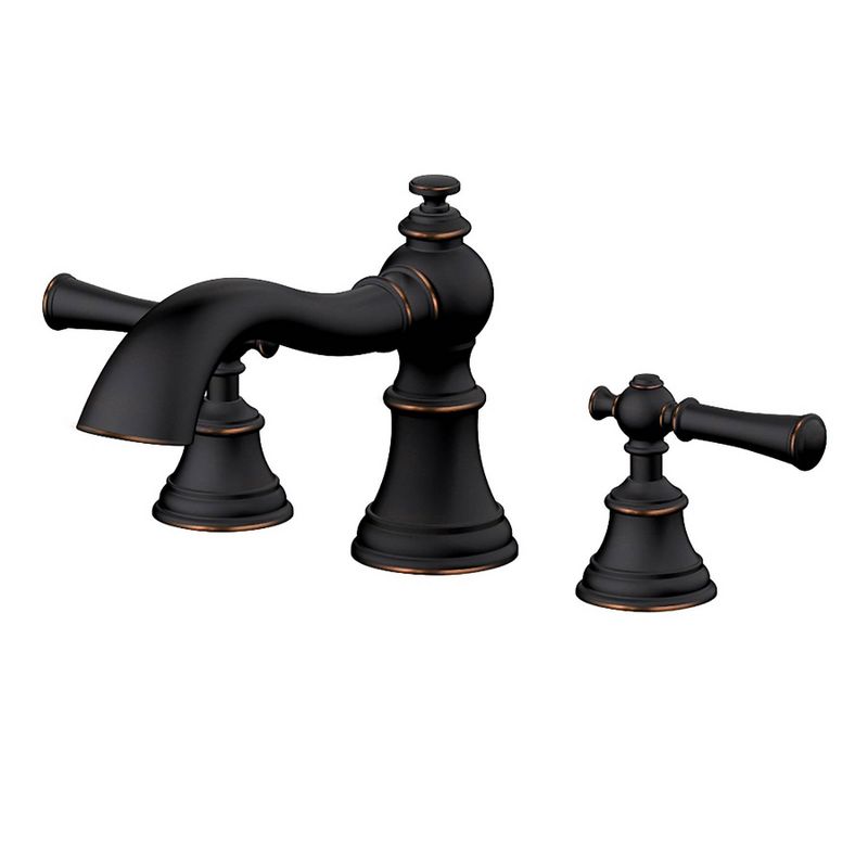 Two Handle Adjustable Deck Mount Roman Tub Faucet Oil Rubbed Bronze - Tosca, 1 of 4