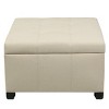 Modern Contemporary Square Storage Ottoman,Fabric Upholstered Storage Bench,Organizer Ottoman,Button Tufted Foot Stool-Cuddlewood - 3 of 4