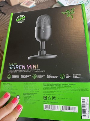  Razer Seiren Mini - USB Condenser Microphone for Streaming  (Compact with Supercardioid Polar Pattern, Tiltable Stand, Integrated Shock  Absorber) Black : Musical Instruments