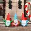 Angel Sar 6.6FT Inflatable Christmas Gnomes, 3 Elf Set with LED Lights, Funny Blow Up Yard Decor for Holiday Party Indoor Outdoor Use - 4 of 4