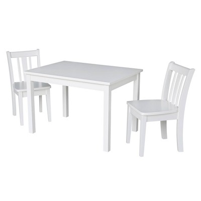 Kids' Table with 2 San Remo Juvenile Chairs White - International Concepts