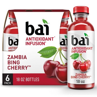 Bai Zambia Bing Cherry Flavored Water - 6pk/18 fl oz Bottles