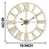 Sorbus Large Wall Clock for Living Room Decor - Roman Numeral Wall Clock for Kitchen - 16 inch Wall Clock Decorative - 3 of 4